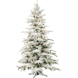 Almo Fulfillment Services Llc FFMP075-5SN Fraser Hill Farm Artificial Christmas Tree, 7.5 Ft. Mountain Pine Flocked, Clear LED Lights image.