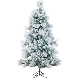 Almo Fulfillment Services Llc FFSN065-0SN Fraser Hill Farm Artificial Christmas Tree - 6.5 Ft. Flocked Snowy Pine image.