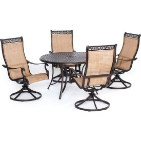 Almo Fulfillment Services Llc MANDN5PCSW-4 Hanover® Manor 5 Piece Outdoor Dining Set w/ 4 Swivel Rockers image.