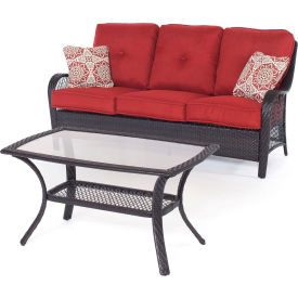 Almo Fulfillment Services Llc ORLEANS2PC-B-BRY Hanover® Orleans 2 Piece Patio Set, Autumn Berry/French Roast image.