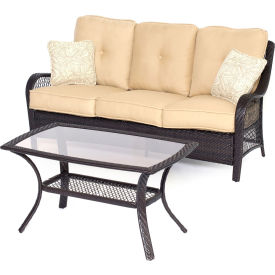 Almo Fulfillment Services Llc ORLEANS2PC-B-TAN Hanover® Orleans 2 Piece Patio Set, Sahara Sand/French Roast image.