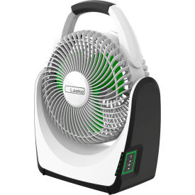 Almo Fulfillment Services Llc RB200 Lasko Outdoor Rechargeable Battery Fan, 5 Speed, White image.