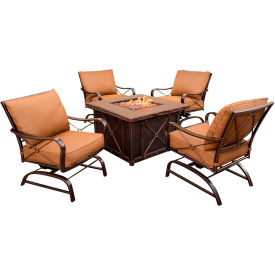 Hanover Summer Night 5 Piece Outdoor Patio Set w/ Fire Pit