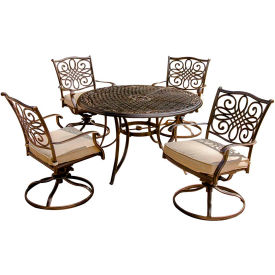 Almo Fulfillment Services Llc TRADITIONS5PCSW Hanover® Traditions 5 Piece Outdoor Dining Set w/ Swivel Chairs image.