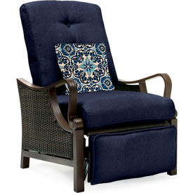 Hanover Ventura Outdoor Luxury Recliner Navy Blue