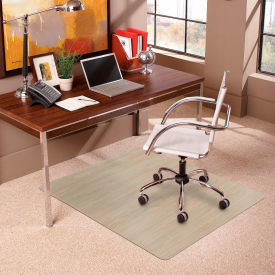 Aleco 119723 ES Robbins® Trendsetter Chair Mat for Medium Pile Carpet - 36" x 48" - Driftwood image.