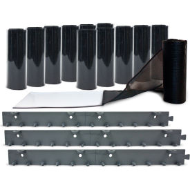 Air-Flex Mesh Strip Door, 50% Overlap, HTP Mounting System, 4'W x 8'H, Black view 2