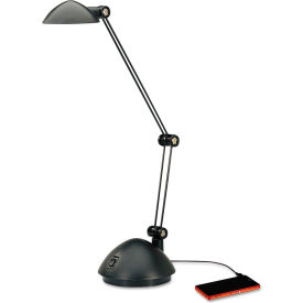 Alera® Twin Arm Task LED Lamp with USB Port 3W Black 