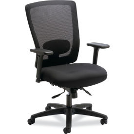Alera Furniture NV42M14 Alera® Envy Series Mesh Mid-Back Multifunction Chair, 250 lb Cap, 17 - 21.5" Seat Height, Black image.