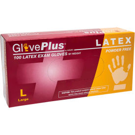Ammex Corp GPPFT40100 Ammex® GPPFT GlovePlus Medical/Exam Latex Gloves, Powder-Free, Natural, XS, 100/Box image.