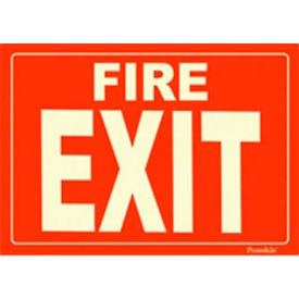 American Permalight Inc 600077 Photoluminescent Fire Exit Peel-And-Stick Self-Adhesive Sign image.
