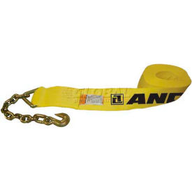 Ancra International 43795-15-30 Ancra® 43795-15-30 4" x 30 Winch Strap with 43366-14 Chain Anchor image.
