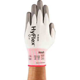 Ansell Protective Products Inc. 288185 HyFlex® Cut Protection Gloves, Ansell 11-644, Gray PU Palm Coat, Size 8, 1 Pair image.