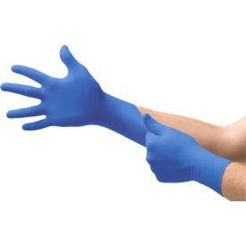 Ansell Protective Products Inc. N191 Ansell MICROFLEX® Cobalt® N19 Nitrile Gloves, Powder-Free, Beaded, Size S, 100/Pack image.
