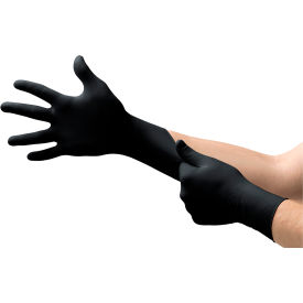 Ansell Protective Products Inc. N641 Ansell MICROFLEX® Onyx® N64 Nitrile Gloves, Powder-Free, Beaded, Size S, 100/Pack image.