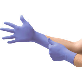 Ansell Protective Products Inc. SU-690-L Ansell MICROFLEX® Supreno® SE SU-690 Nitrile Gloves, Powder-Free, Beaded, Size L, 100/Pack image.