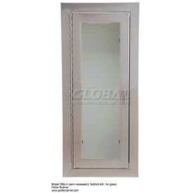Potter Roemer 7052-A Potter Roemer Alta SS Fire Extinguisher Cabinet, Tempered Glass Window, Fully Recessed, 3-1/4"D image.