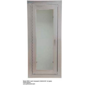 Potter Roemer 7062-A Potter Roemer Alta SS Fire Extinguisher Cabinet, Tempered Glass Window, Fully Recessed, 4"D image.