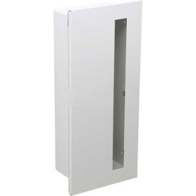 Potter Roemer Dana Alum. Fire Extinguisher Cabinet Vertical Tempered Glass Window Fully Recessed