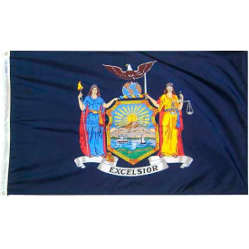 Annin & Co 143860 3X5 Ft. 100 Nylon New York State Flag image.