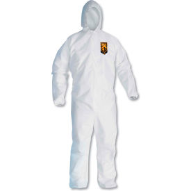 KleenGuard A20 Breathable Particle Protection Coveralls Attached Hood 3XL White 20/Case