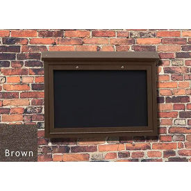 Polly Products ASM-MMC-1S0P-BN Polly Products Medium Message Center - 1 Sided/No Post, Brown, 40"W x 30"H image.