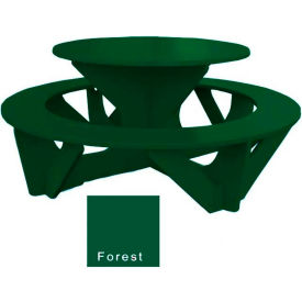 Polly Products ASM-RAT-01-GN Polly Products Round Activity Picnic Table, Green Top/Green Frame image.