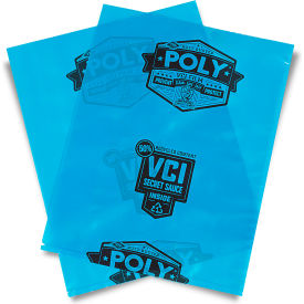 Armor Poly® VCI Flat Bag Individually Cut 6"W x 6"L 4 Mil Blue 