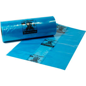 Armor Protective Packaging PVCIBAG4MB201630COEX-D Armor Poly® EQ Defender® Gusseted Bags, 20"L x 16"W x 30"H, 4 Mil, Blue, 100/Roll image.
