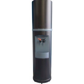 Elite Holdings Group FH101B-02-B1120-16 Aquaverve Fahrenheit Model Commercial Hot/Cold Bottled Water Cooler Dispenser - Black W/ Blue Trim image.