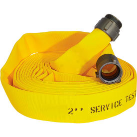 Armored Textiles Inc. HD150Y050-NH150 Kuriyama Fire Products JAFLINE HD Double Jacket Fire Hose, 1-1/2" X 50 Ft, 400 PSI, Yellow image.