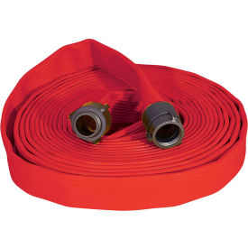 Armored Textiles Inc. JR150R050-NH150 Kuriyama Fire Products JAFRIB Standard Nitrile Fire Hose, 1-1/2" X 50 Ft, 300 PSI, Red image.