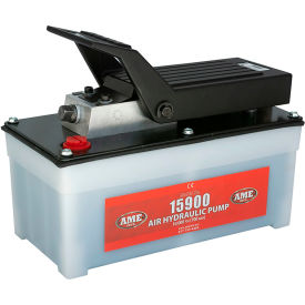 Ame International 15900 AME International Air-Hydraulic Pump, 10,000 PSI, 2.5 Quart, Polyethylene image.