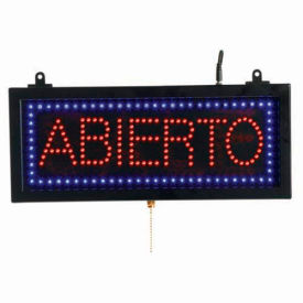 Aarco Products ABI08S Aarco Small Spanish LED Sign Abierto (Open) - 16-1/8"W x 6-3/4"H image.