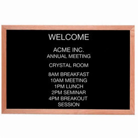 Aarco Products AOFD2436 Aarco Red Oak Framed Letter Board Message Center - 36"W x 24"H image.
