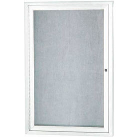 Aarco Products ODCC2418RW Aarco 1 Door Aluminum Framed Enclosed Bulletin Board White Powder Coat - 18"W x 24"H image.