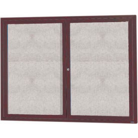 Aarco Products ODCC3648RBA Aarco 2 Door Aluminum Framed Enclosed Bulletin Board Bronze Anod. - 48"W x 36"H image.