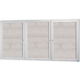 Aarco Products ODCC4896-3R Aarco 3 Door Aluminum Framed Enclosed Bulletin Board - 96"W x 48"H image.