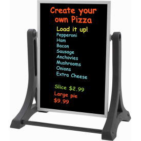 Aarco Products ROC-2 Aarco The Rocker™ Double Sided Sidewalk Sign W/Black Neon Write-On Surface, 24"W x 36"H image.
