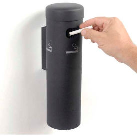 Aarco Products SB15W Wall Mounted Cigarette Receptacle Black image.