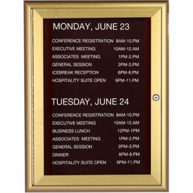 Aarco Products WFD3624G Aarco 1 Door Water Fall Style Letter Board Gold - 24"W x 36"H image.