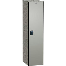 Asi Group 11-811215600 3010 ASI Storage Traditional 1-Tier 1 Door Phenolic Locker, 12"W x 15"D x 60"H, Dove Gray, Assembled image.