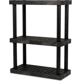 Adjustable Vented Shelving, 36"W x 16"D x 45"H, Black view 2