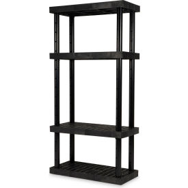 Adjustable Vented Shelving, 36"W x 16"D x 72"H, Black view 2