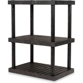 Adjustable Vented Shelving, 36"W x 24"D x 45"H, Black view 2