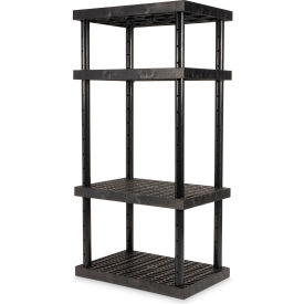 Adjustable Vented Shelving, 36"W x 24"D x 72"H, Black view 2