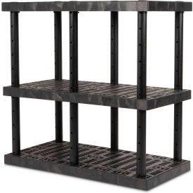 Adjustable Vented Shelving, 48"W x 24"D x 45"H, Black view 2