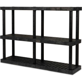 SPC Industrial™ DuraShelf™ Adjustable Vented Shelving 66"W x 16"D x 45"H Black
