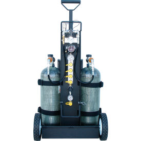 Air Systems International MP-4R-Hansen Air Systems 2-Cylinder MULTI-PAK™ Small Cylinder Rescue Cart, 4500 PSI, Hansen, MP-4R image.