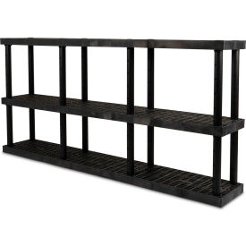 SPC Industrial™ DuraShelf™ Adjustable Vented Shelving 96"W x 16"D x 45"H Black